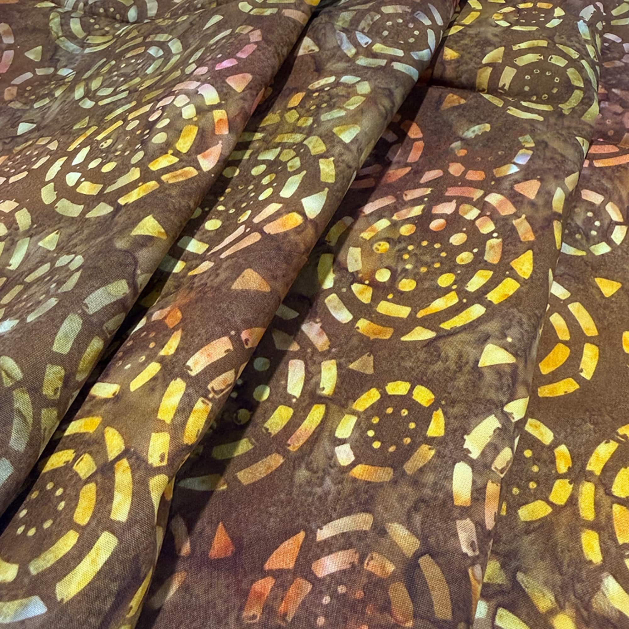 Feldman Premium Indonesian Batik Brown Tonal Tile Fabric